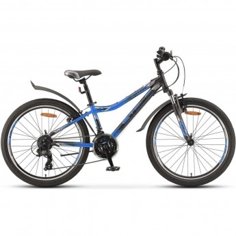 Велосипед STELS Navigator 24" 410 V 21 sp V010 чёрный/синий (LU091557), рама 12" Велосипед STELS Navigator 24" 410 V 21 sp V010 чёрный/синий (LU091557), рама 12"