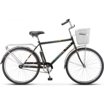 Велосипед STELS Navigator 26" 200 C Z010 черный (с корзиной) (LU101679) с рамой 19"