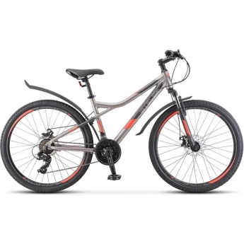 Велосипед STELS Navigator 610 MD V050 Серый/Красный 26Ø (LU098465), рама 16", 2023